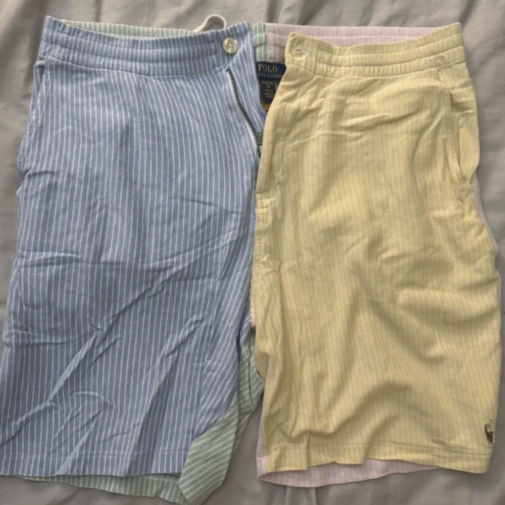 Polo by Ralph Lauren Blue and Yellow Striped Shorts